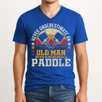 Never Underestimate An Old Man With A Pickleball V-Neck T-Shirt