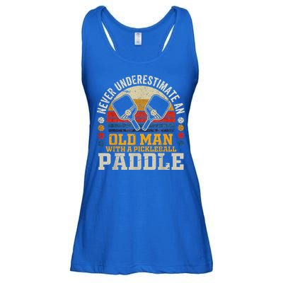 Never Underestimate An Old Man With A Pickleball Ladies Essential Flowy Tank