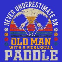 Never Underestimate An Old Man With A Pickleball Zip Tote Bag