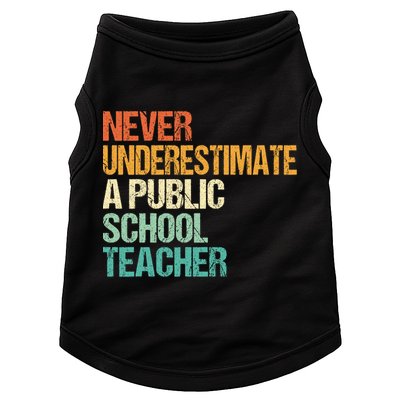 Never Underestimate A Public School Teacher Harris Walz 2024 Doggie Tank