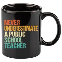 Never Underestimate A Public School Teacher Harris Walz 2024 11oz C Handle Ceramic Mug