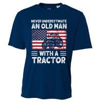 Never Understimate An Old Man With A Tractor Cooling Performance Crew T-Shirt