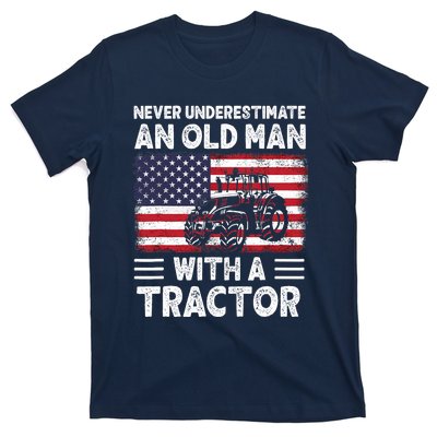 Never Understimate An Old Man With A Tractor T-Shirt