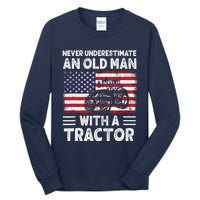 Never Understimate An Old Man With A Tractor Tall Long Sleeve T-Shirt