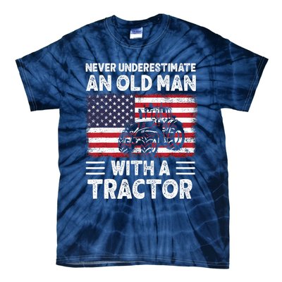 Never Understimate An Old Man With A Tractor Tie-Dye T-Shirt