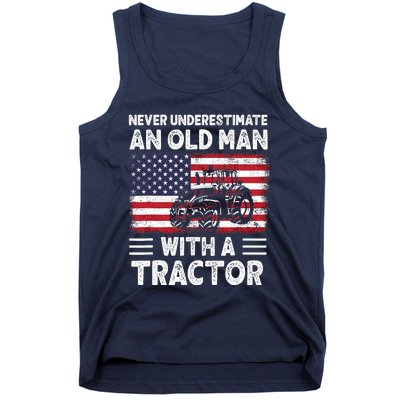 Never Understimate An Old Man With A Tractor Tank Top