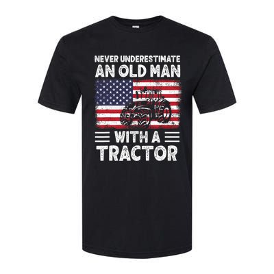 Never Understimate An Old Man With A Tractor Softstyle CVC T-Shirt