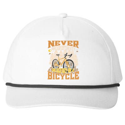 Never Underestimate An Old Guy On A Bicycle Funny Cycling Snapback Five-Panel Rope Hat