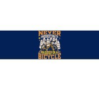 Never Underestimate An Old Guy On A Bicycle Funny Cycling Bumper Sticker