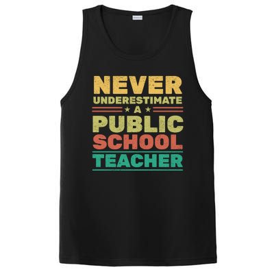 Never Underestimate A Public School Teacher PosiCharge Competitor Tank