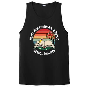 Never Underestimate A Public School Teacher PosiCharge Competitor Tank