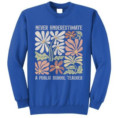 Never Underestimate A Public School Teacher Tim Walz Kamala Sweatshirt