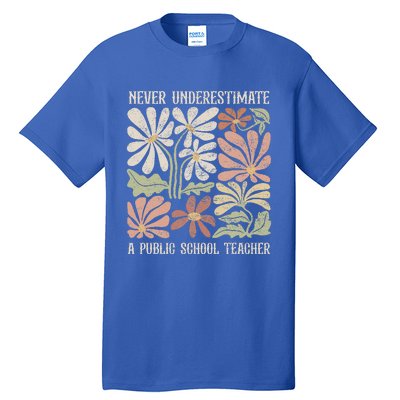 Never Underestimate A Public School Teacher Tim Walz Kamala Tall T-Shirt