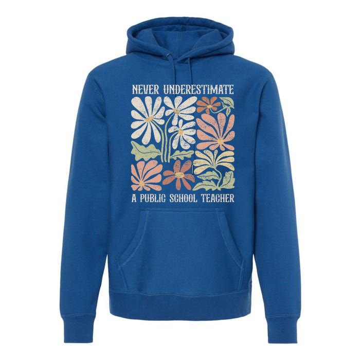 Never Underestimate A Public School Teacher Tim Walz Kamala Premium Hoodie