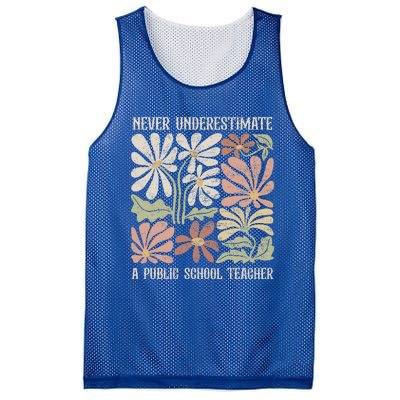 Never Underestimate A Public School Teacher Tim Walz Kamala Mesh Reversible Basketball Jersey Tank