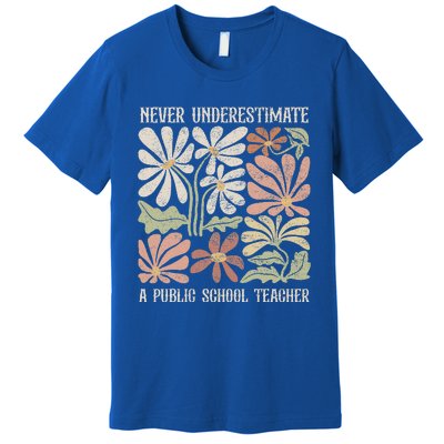 Never Underestimate A Public School Teacher Tim Walz Kamala Premium T-Shirt