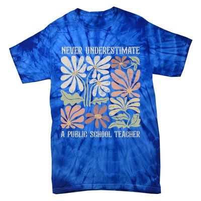 Never Underestimate A Public School Teacher Tim Walz Kamala Tie-Dye T-Shirt