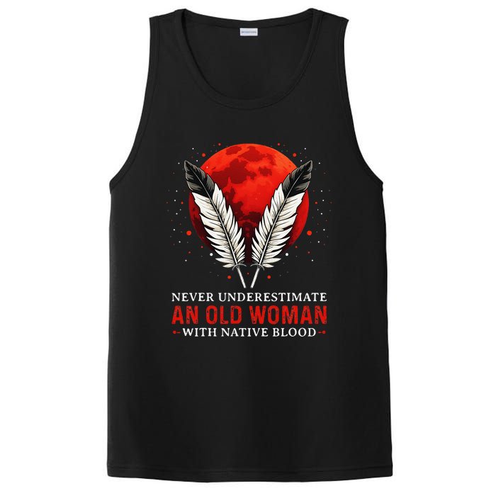 Never Underestimate An Old Woman With Native Blood American PosiCharge Competitor Tank