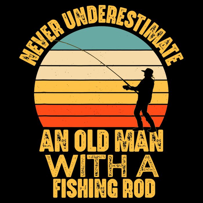 Never Underestimate An Old Man With A Fishing Rod Funny Gift 16 in Basic Backpack