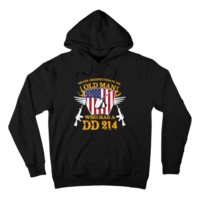 Never Underestimate An Old Man Who Has A Dd 214 Alumni Gift Hoodie