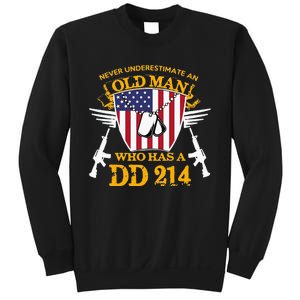 Never Underestimate An Old Man Who Has A Dd 214 Alumni Gift Sweatshirt