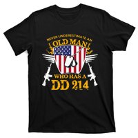 Never Underestimate An Old Man Who Has A Dd 214 Alumni Gift T-Shirt