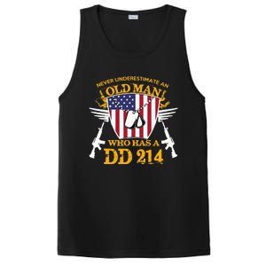 Never Underestimate An Old Man Who Has A Dd 214 Alumni Gift PosiCharge Competitor Tank