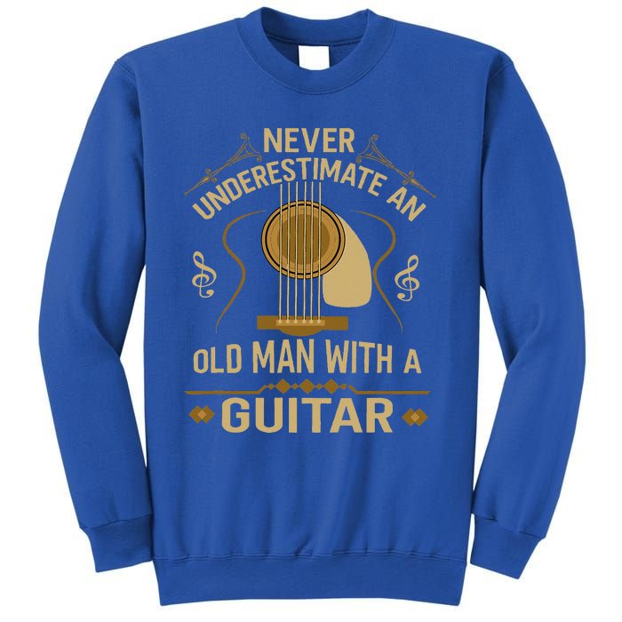 Never Underestimate An Old Man With A Guitar Acoustic Player Sweatshirt