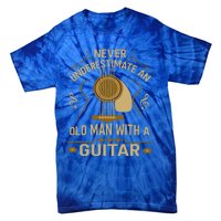 Never Underestimate An Old Man With A Guitar Acoustic Player Tie-Dye T-Shirt