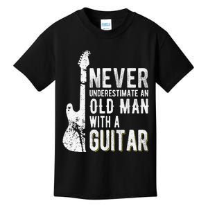 Never underestimate an old man with a Guitar Kids T-Shirt