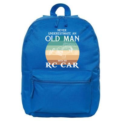 Never Underestimate An Old With A Rccar Meaningful Gift 16 in Basic Backpack