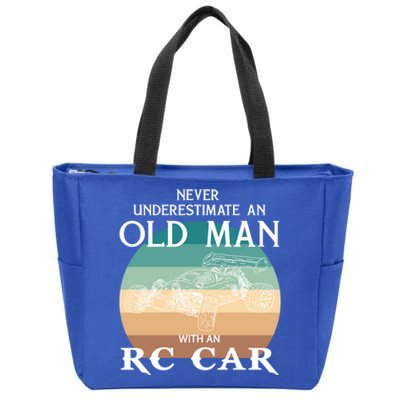 Never Underestimate An Old With A Rccar Meaningful Gift Zip Tote Bag