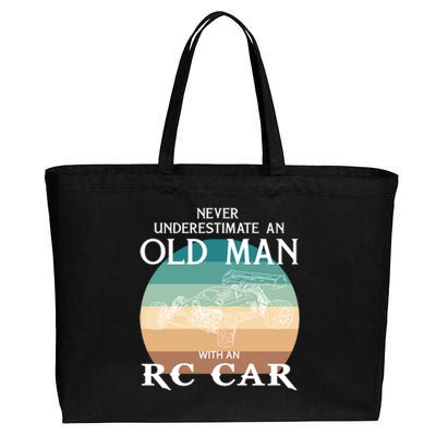 Never Underestimate An Old With A Rccar Meaningful Gift Cotton Canvas Jumbo Tote