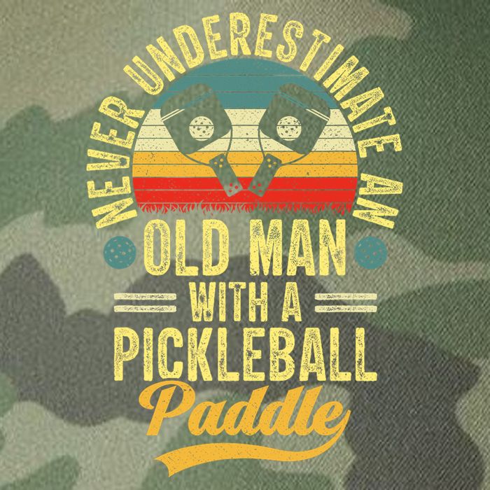 Never Underestimate An Old Man With A Pickleball Paddle Legacy Tie Dye Trucker Hat