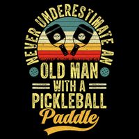 Never Underestimate An Old Man With A Pickleball Paddle Magnet