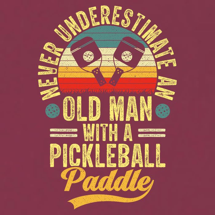 Never Underestimate An Old Man With A Pickleball Paddle 16oz Travel Tumbler