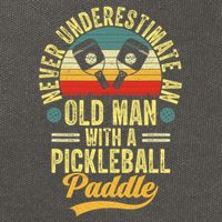 Never Underestimate An Old Man With A Pickleball Paddle Cotton Canvas Backpack