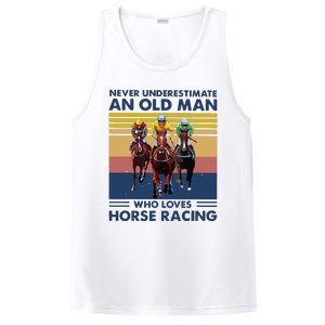 Never Underestimate An Old Man Who Loves Horse Racing PosiCharge Competitor Tank