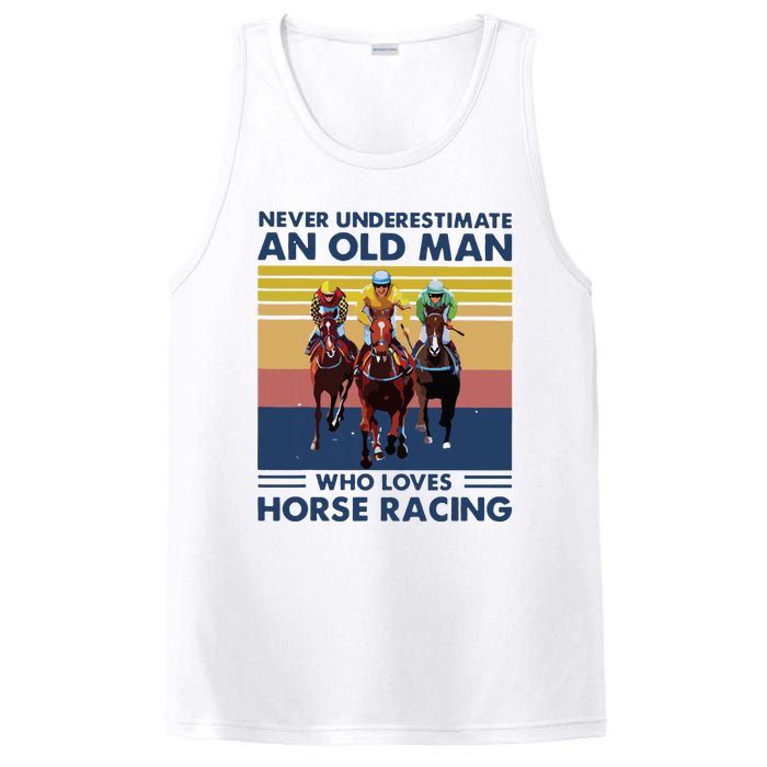 Never Underestimate An Old Man Who Loves Horse Racing PosiCharge Competitor Tank