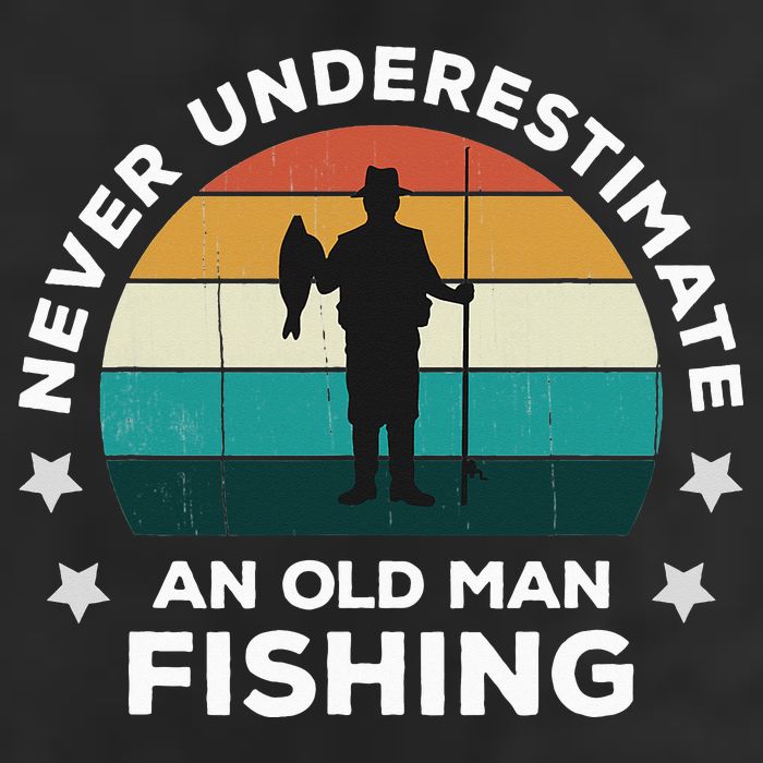 Never Underestimate An Old Man Fishing Fun Catching Fish Adult Drive Performance Visor