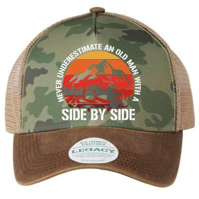 Never Underestimate An Old With A Side By Side Gift Legacy Tie Dye Trucker Hat