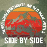 Never Underestimate An Old With A Side By Side Gift Legacy Tie Dye Trucker Hat