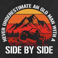 Never Underestimate An Old With A Side By Side Gift Premium Pullover Hoodie