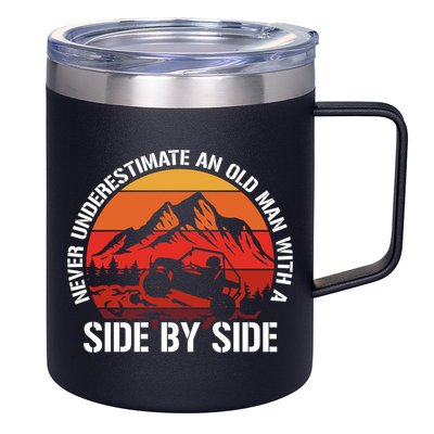 Never Underestimate An Old With A Side By Side Gift 12oz Stainless Steel Coffee Mug