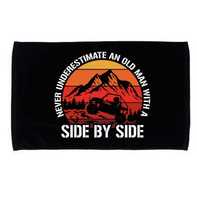 Never Underestimate An Old With A Side By Side Gift Microfiber Hand Towel