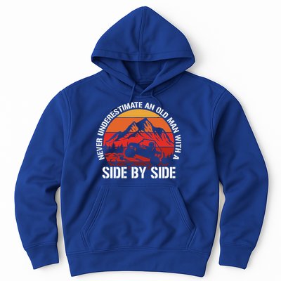 Never Underestimate An Old With A Side By Side Gift Hoodie