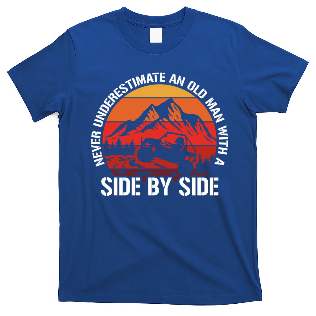 Never Underestimate An Old With A Side By Side Gift T-Shirt