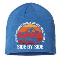 Never Underestimate An Old With A Side By Side Gift Sustainable Beanie