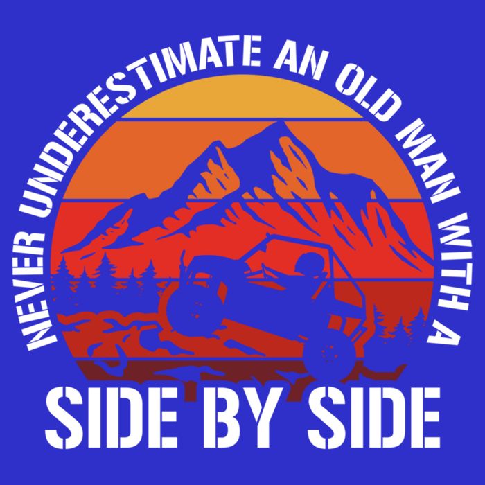 Never Underestimate An Old With A Side By Side Gift Sustainable Beanie