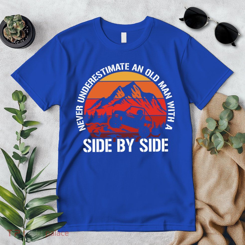 Never Underestimate An Old With A Side By Side Gift Premium T-Shirt